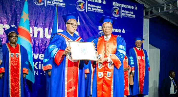 RDC : Judith Suminwa reçoit un Doctorat Honoris Causa de l’UNIKIN