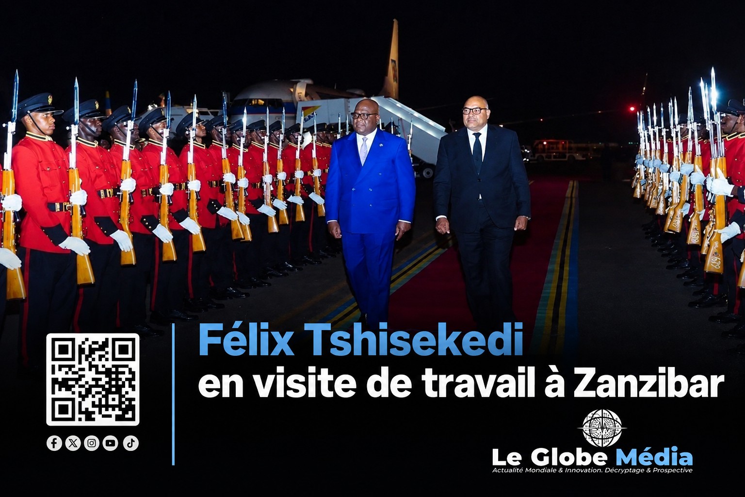 Félix Tshisekedi en visite de travail à Zanzibar