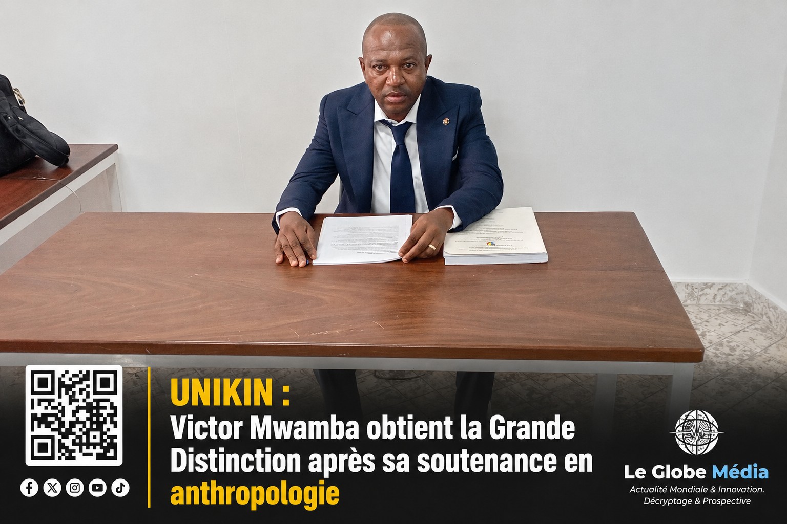 UNIKIN : Victor Mwamba obtient la Grande Distinction après sa soutenance en anthropologie