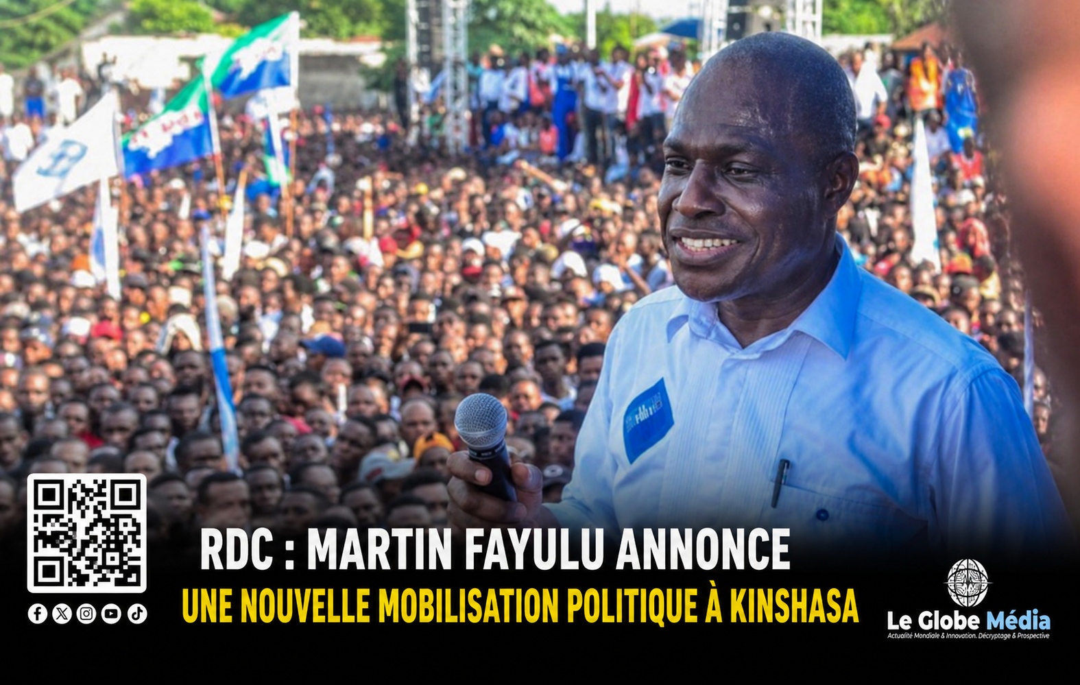 RDC : MARTIN FAYULU ANNONCE UNE NOUVELLE MOBILISATION POLITIQUE À KINSHASA