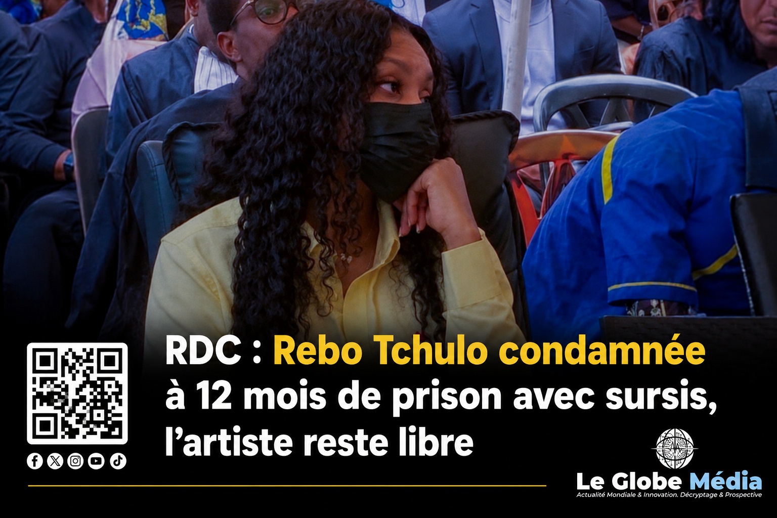 RDC : Rebo Tchulo condamnée à 12 mois de prison avec sursis, l’artiste reste libre