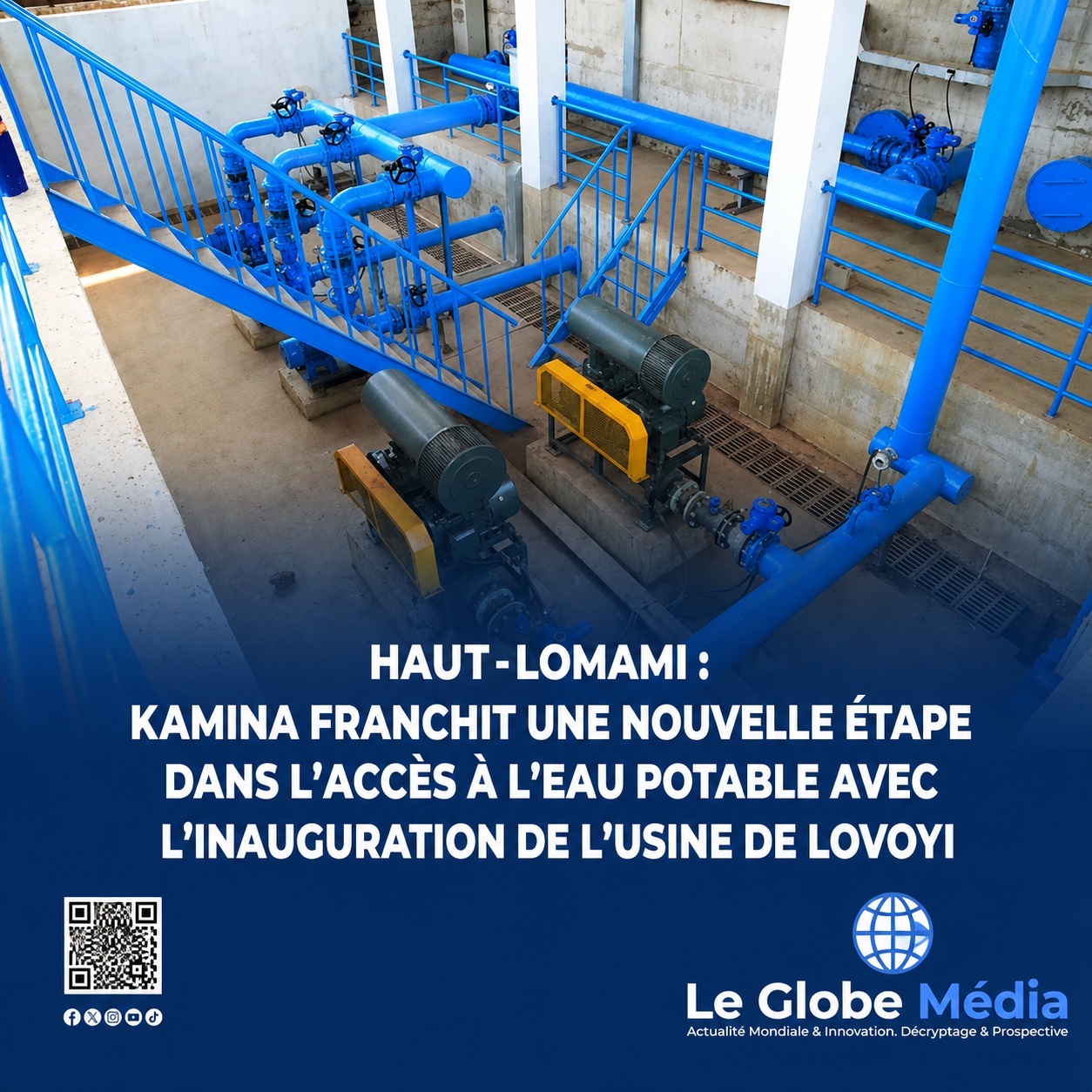 Haut-Lomami : Kamina franchit une nouvelle étape dans l’accès à l’eau potable avec l’inauguration de l’usine de Lovoyi